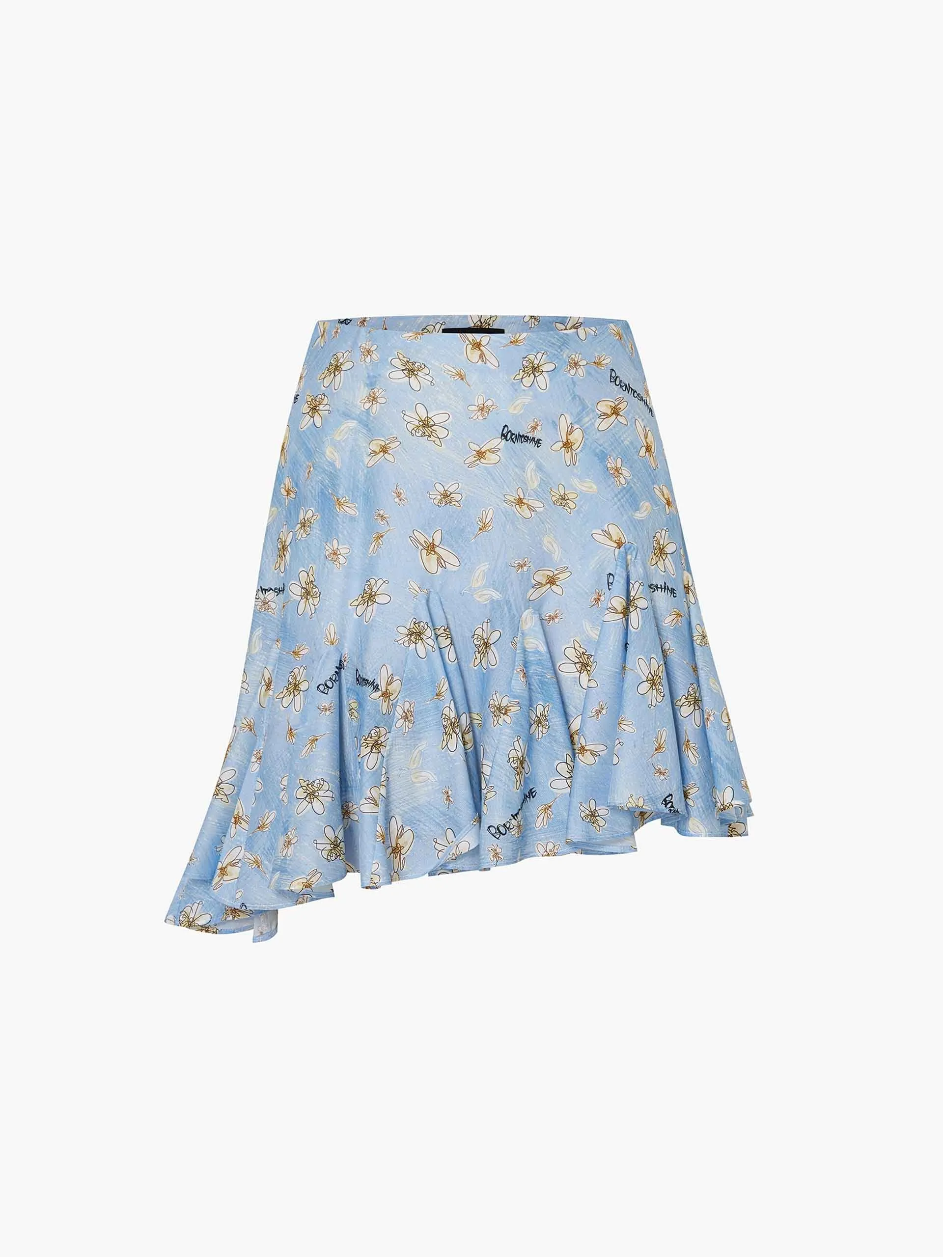 Daisy Print Pleated Skirt