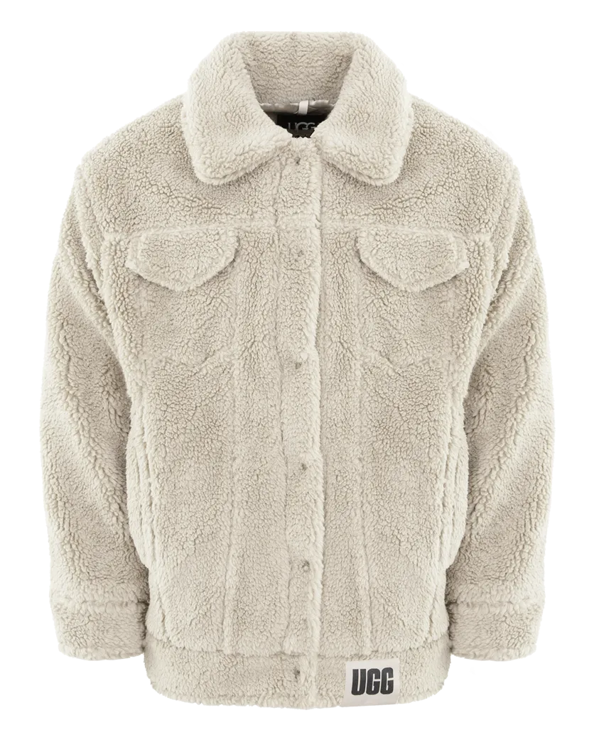 Dames Sherpa Trucker Jacket Natural