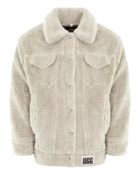 Dames Sherpa Trucker Jacket Natural