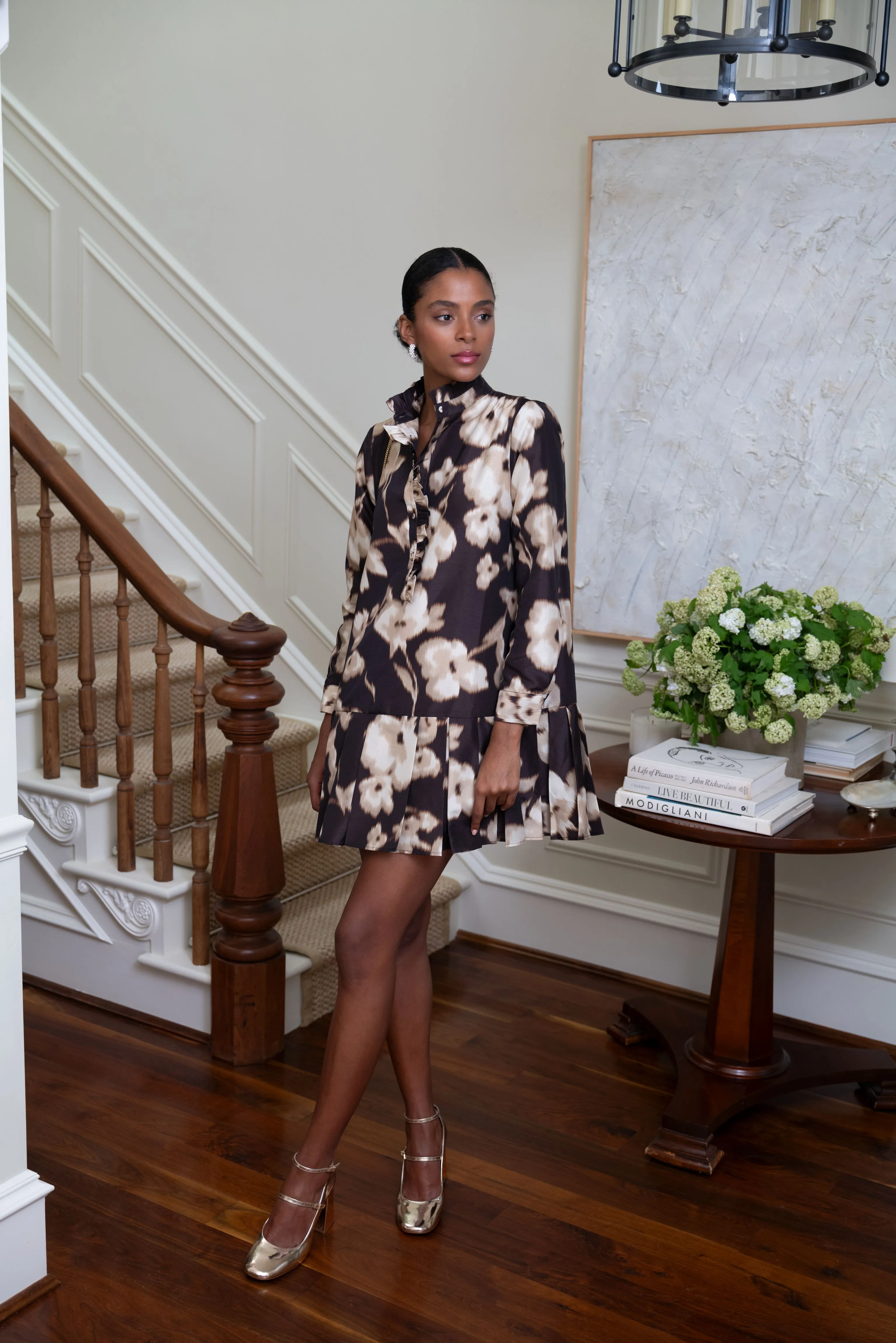 Dappled Hollyhock Tate Dress