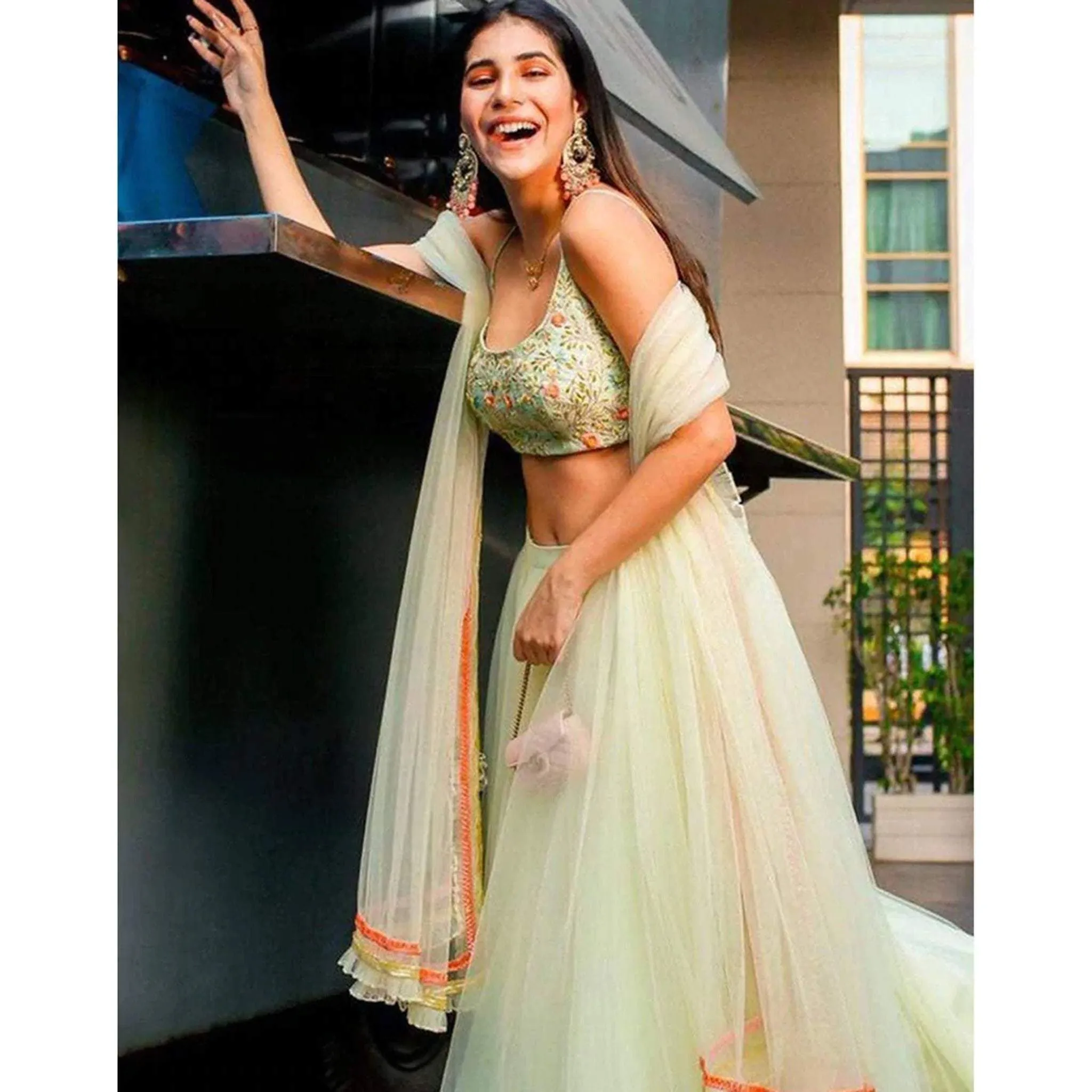 Designer Classy Mint green Lehenga choli
