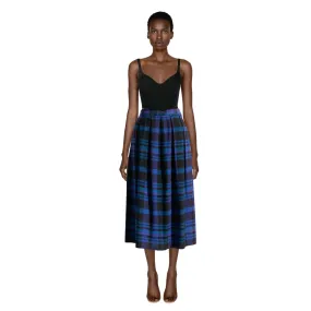 DIANE VON FURSTENBERG Vintage Purple Plaid Pleated Skirt | Size Vintage 10 - Small
