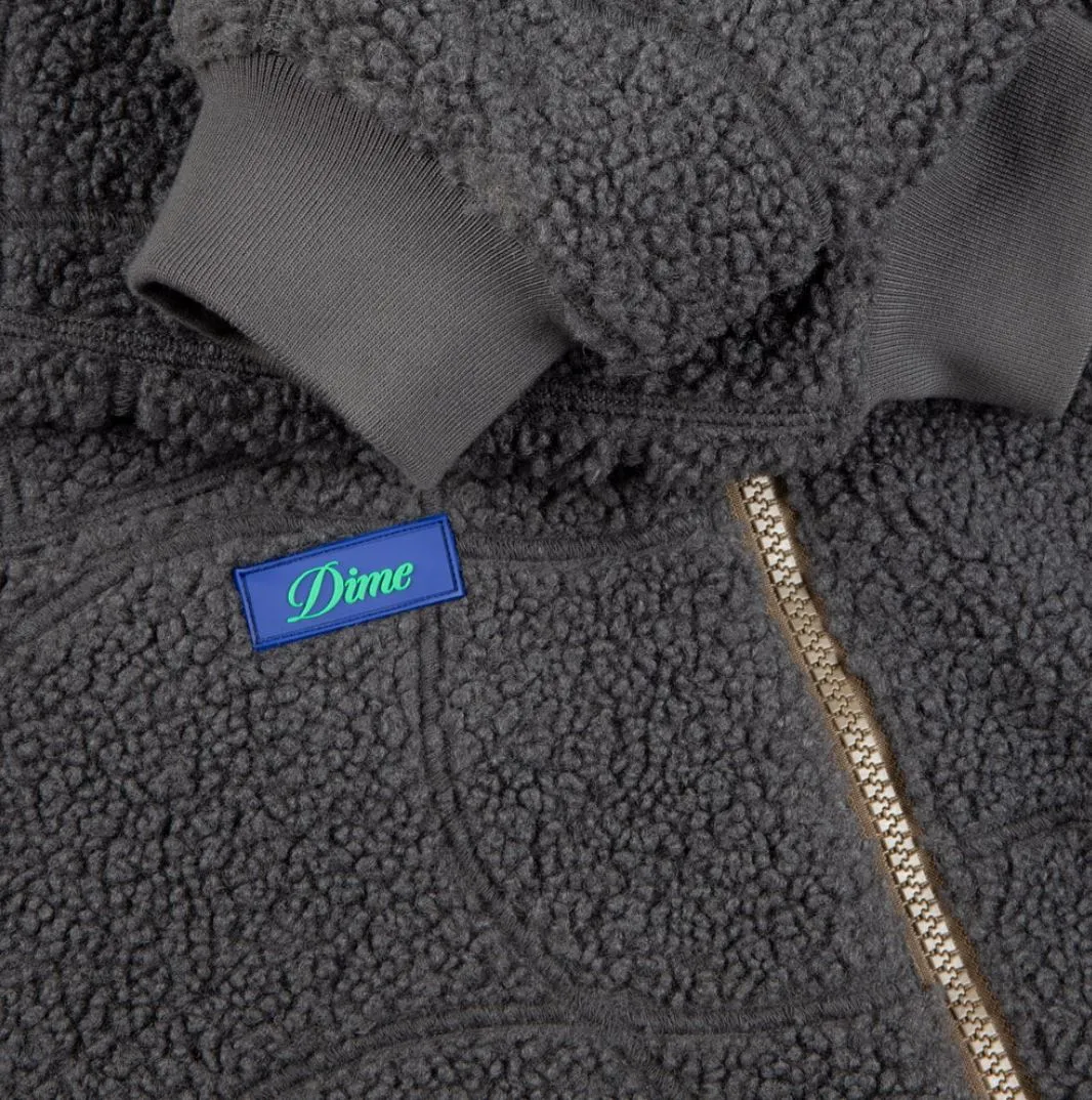 Dime Coverstitch Sherpa Fleece - Charcoal