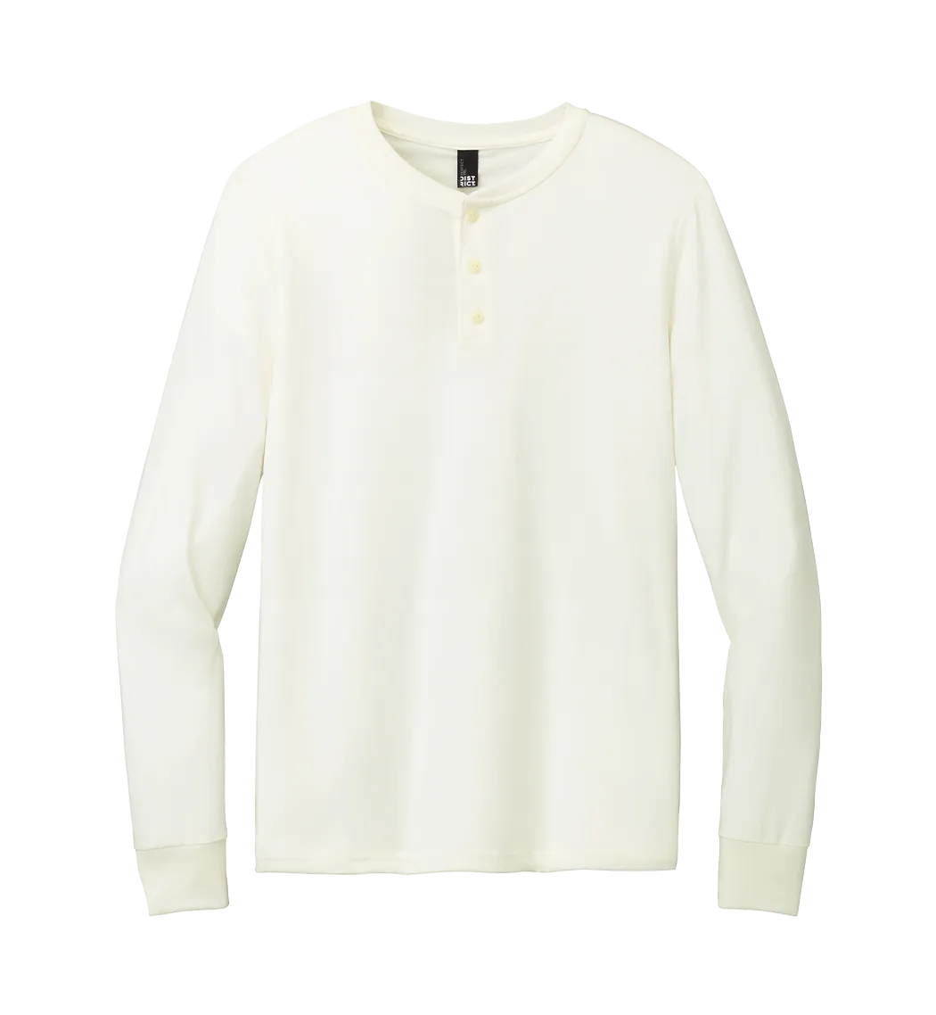 District Custom Men's Perfect Tri Long Sleeve Henley