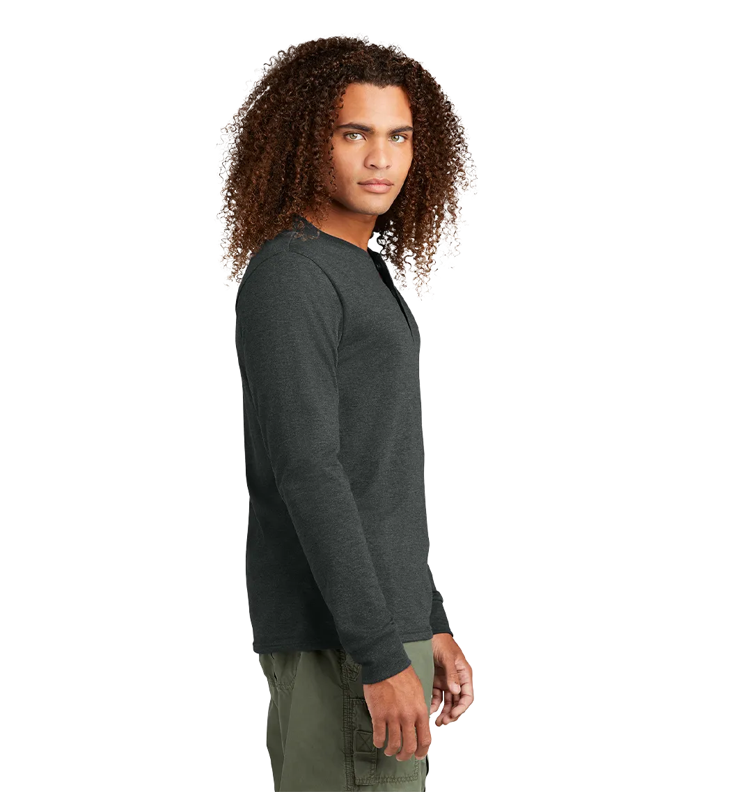 District Custom Men's Perfect Tri Long Sleeve Henley
