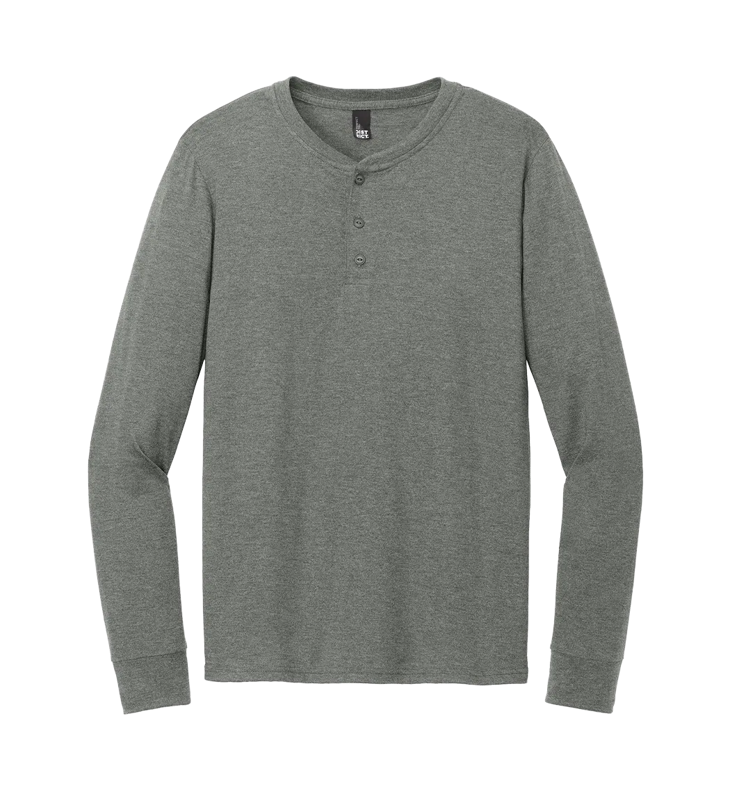 District Custom Men's Perfect Tri Long Sleeve Henley