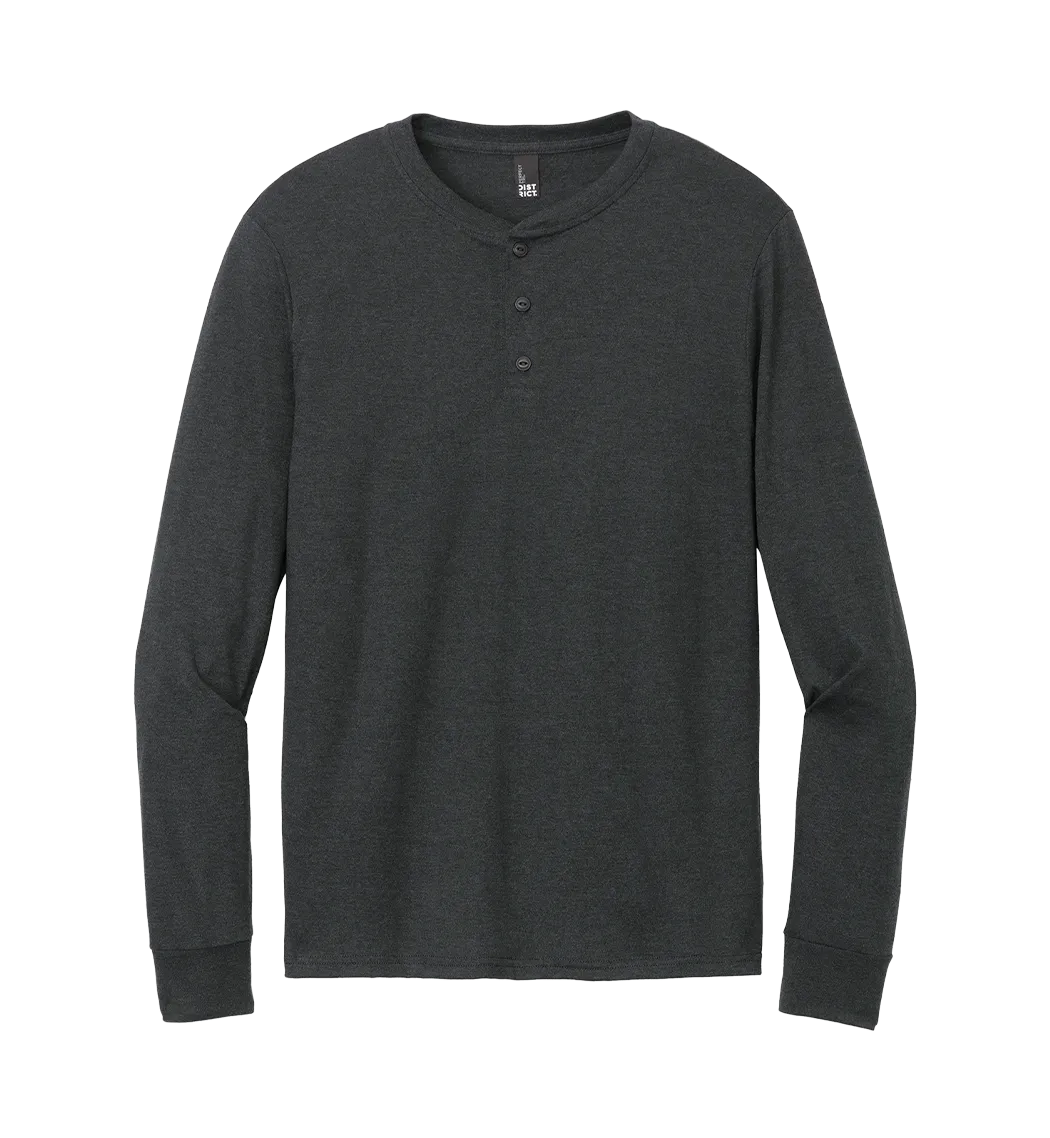District Custom Men's Perfect Tri Long Sleeve Henley