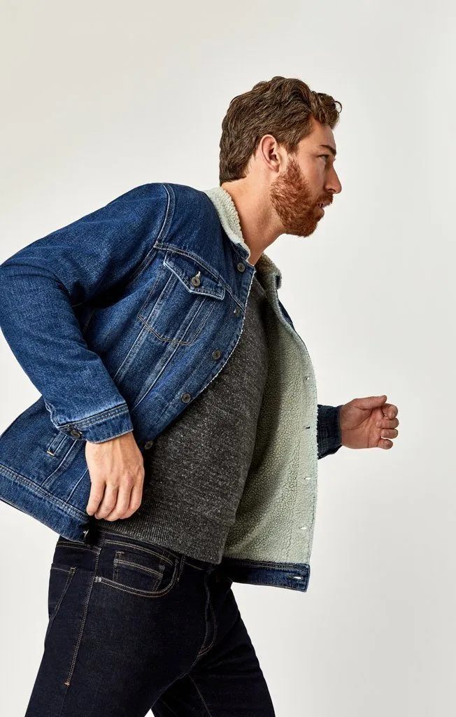 FRANK JACKET IN DARK SHERPA
