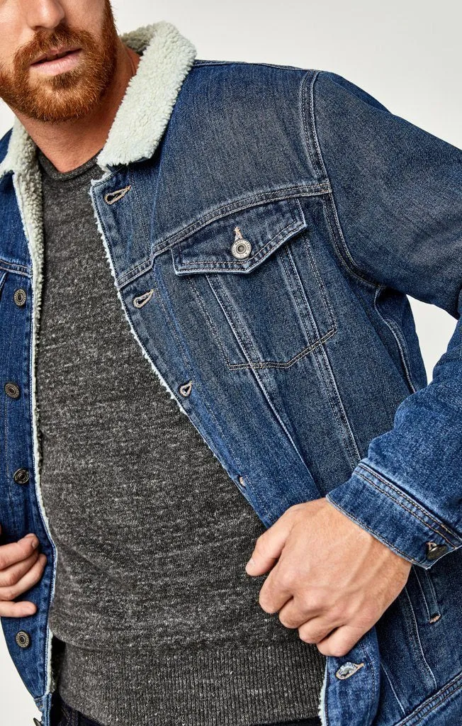 FRANK JACKET IN DARK SHERPA