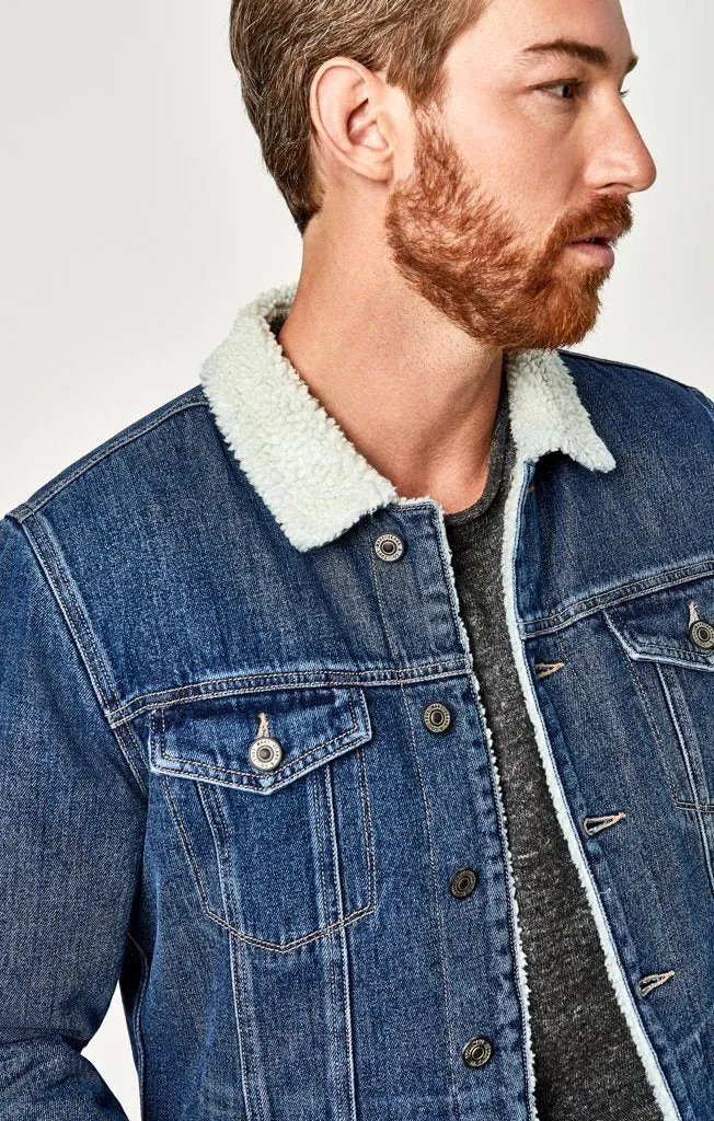 FRANK JACKET IN DARK SHERPA