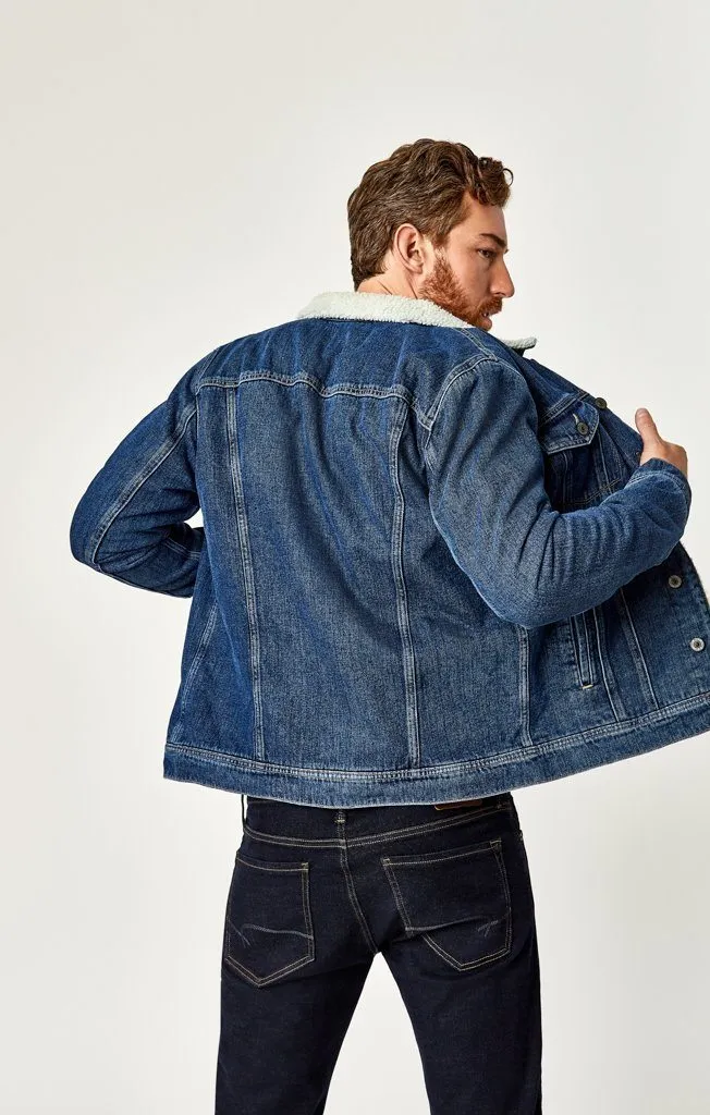 FRANK JACKET IN DARK SHERPA