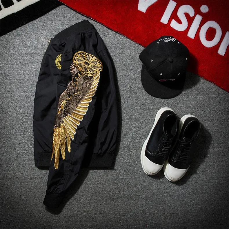 Golden Wing Bomber Jacket