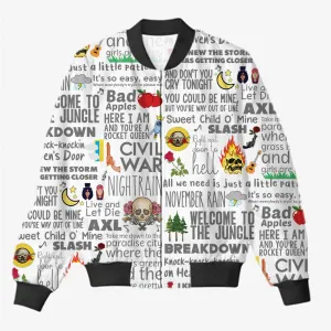 Guns N' Roses AOP Bomber Jacket