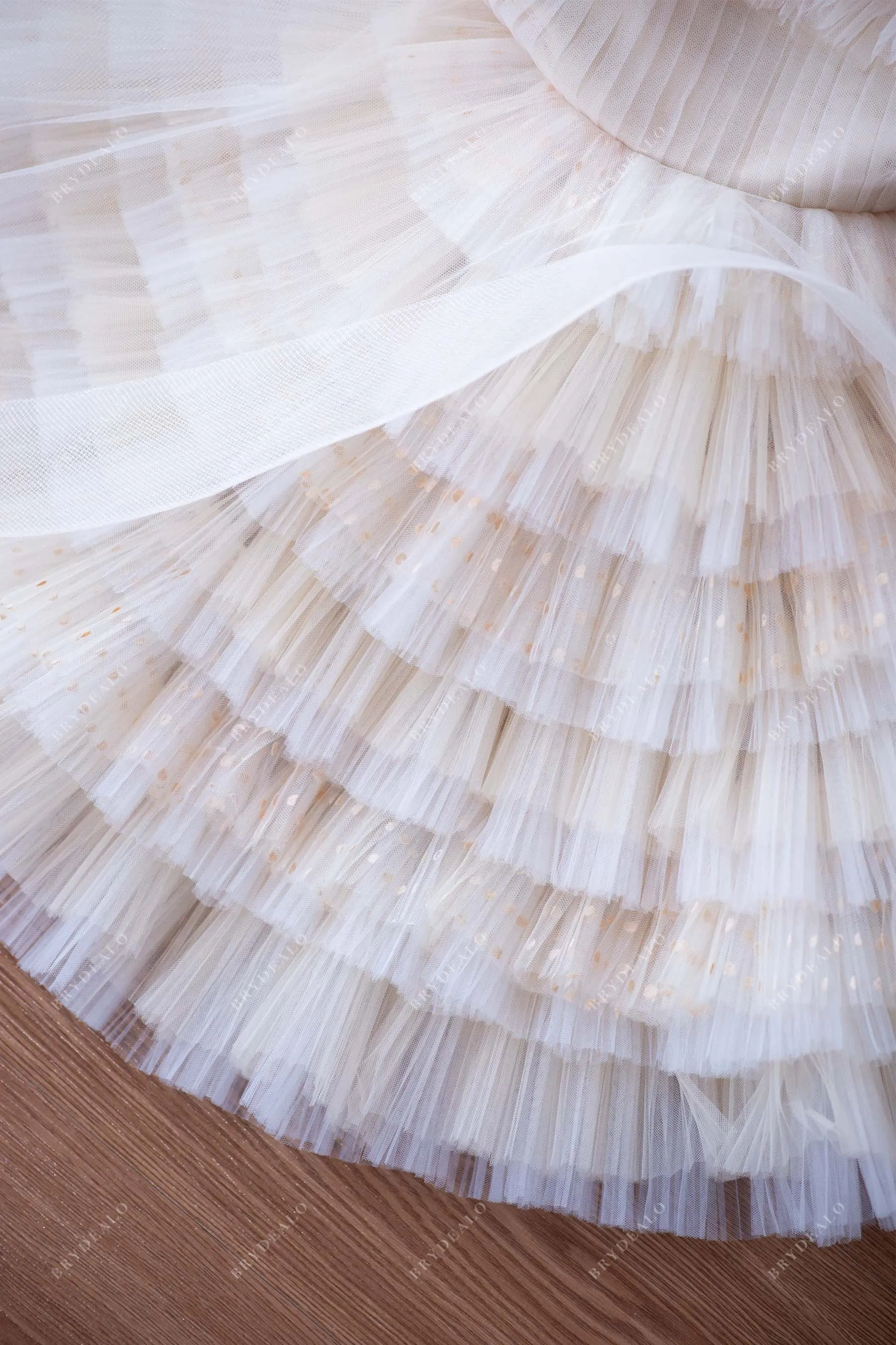 Haute Couture Flowers Designer Ruffled Tulle Knee Length Kids Formal Wear