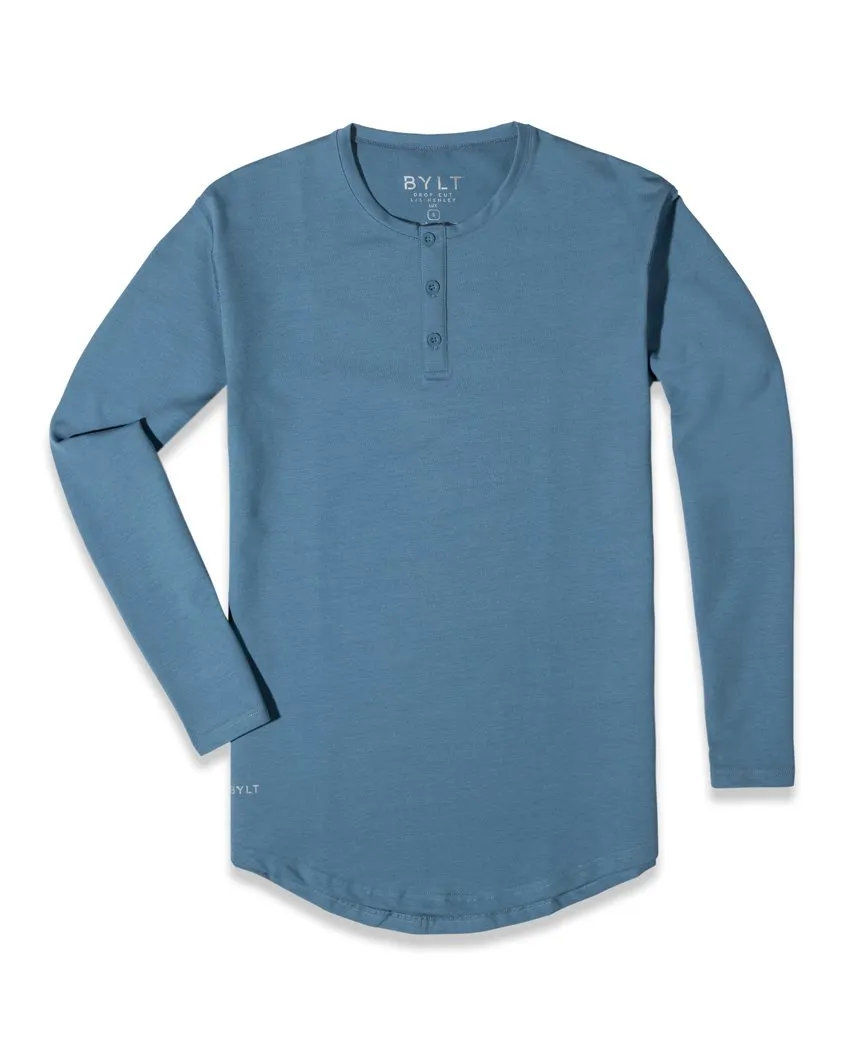 Henley Drop-Cut Long Sleeve: LUX (FINAL SALE)
