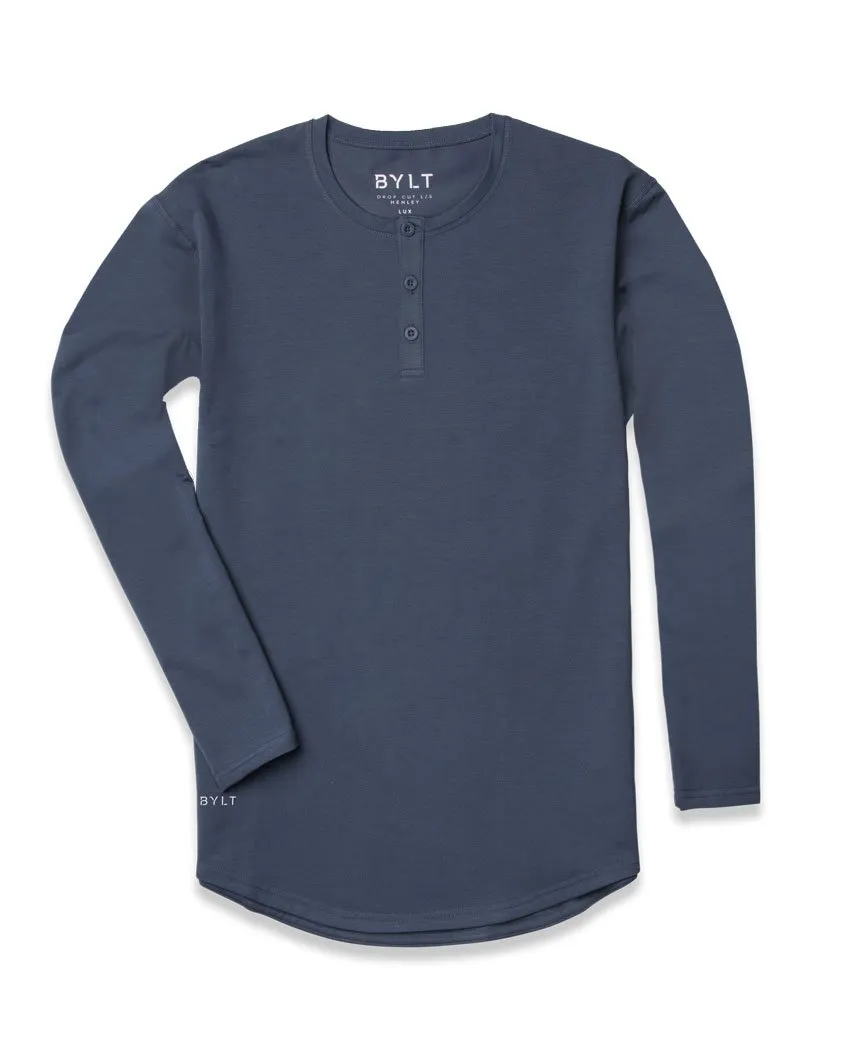 Henley Drop-Cut Long Sleeve: LUX (FINAL SALE)