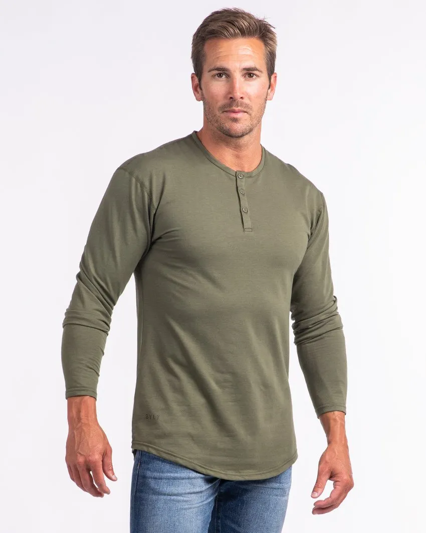 Henley Drop-Cut Long Sleeve: LUX (FINAL SALE)