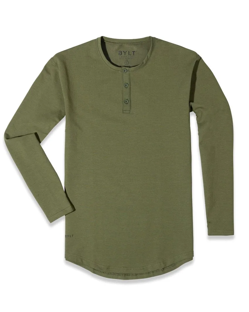 Henley Drop-Cut Long Sleeve: LUX (FINAL SALE)