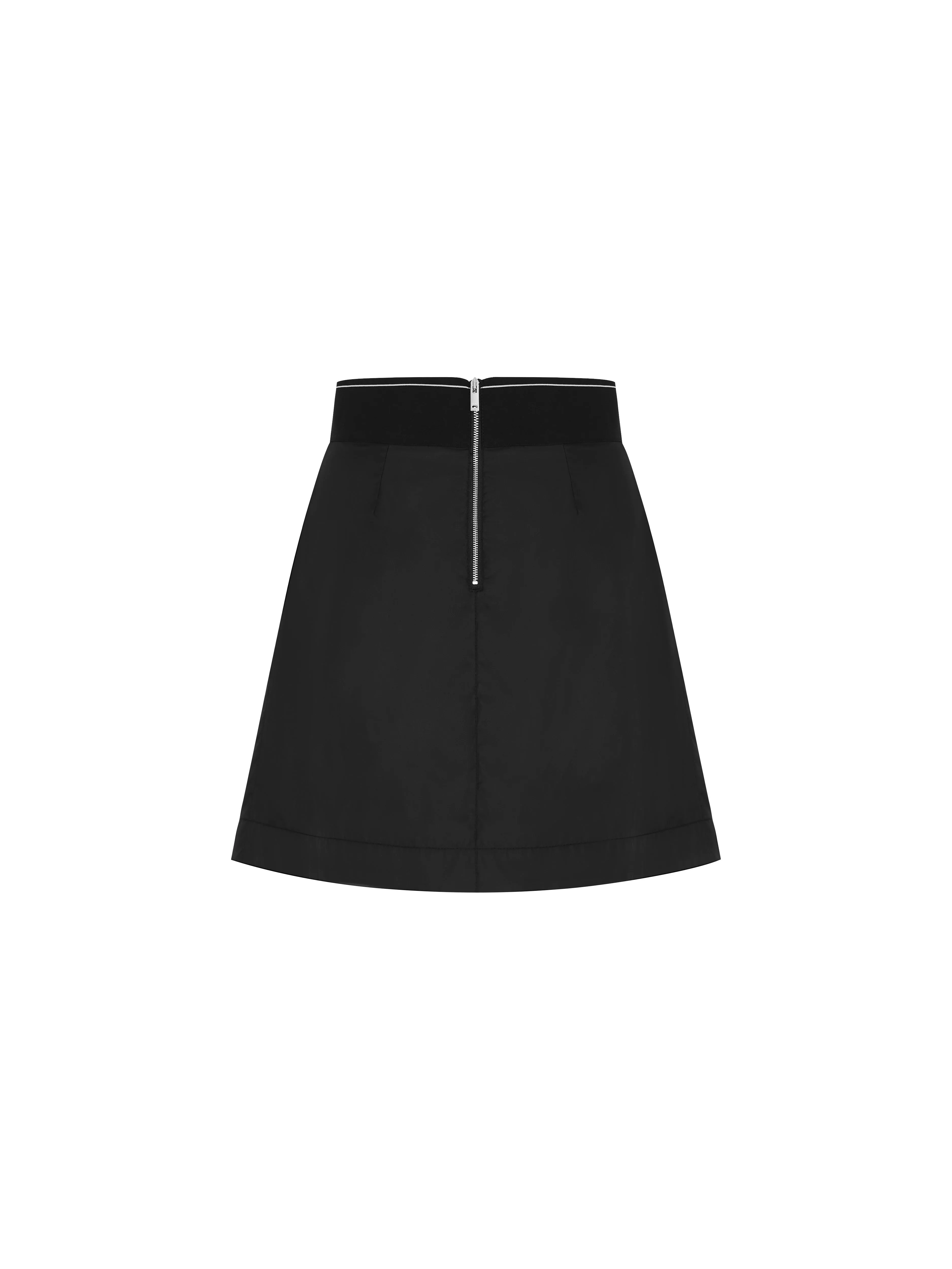 High Waist Logo Pleated Skirt