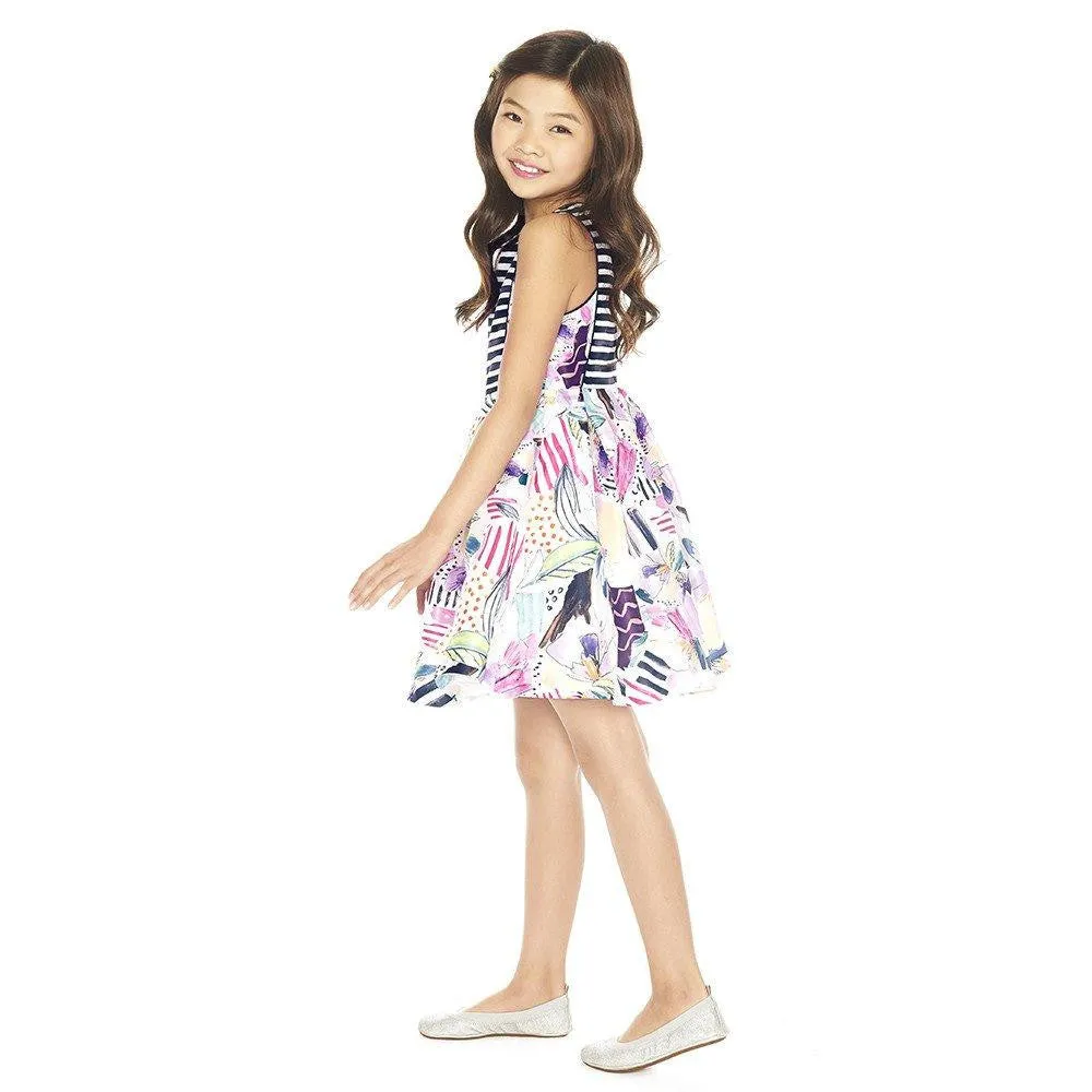 Jackie Watercolor Print Dress