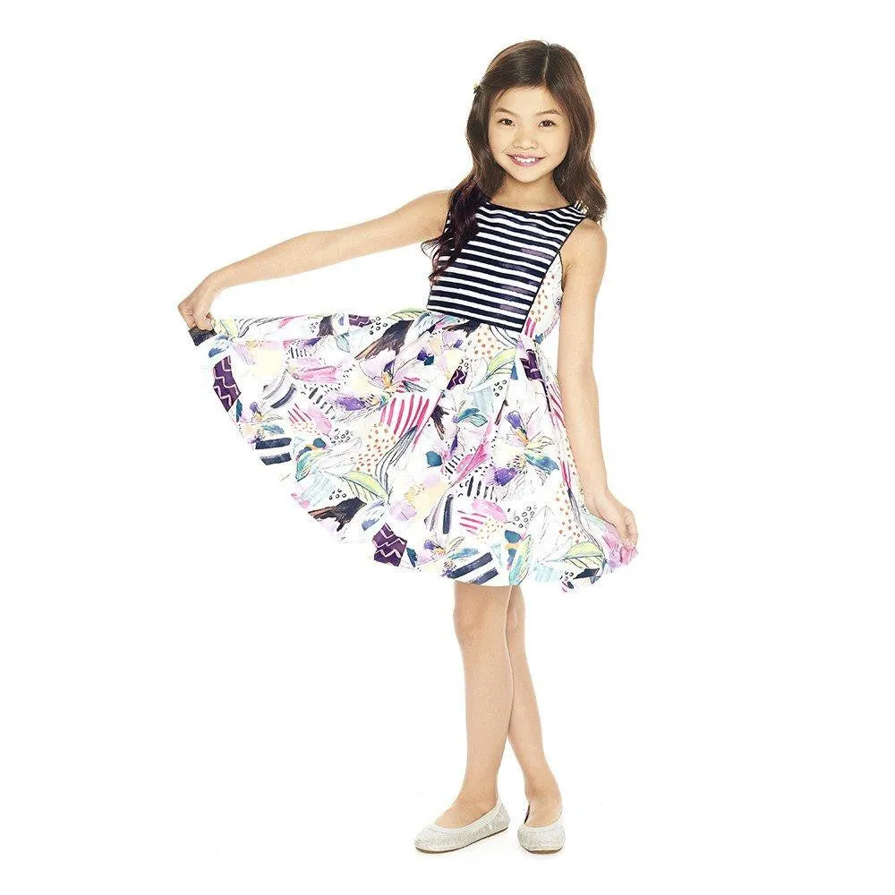 Jackie Watercolor Print Dress