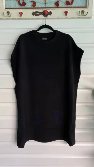 Jacquard Tunic Dress in Black/Navy