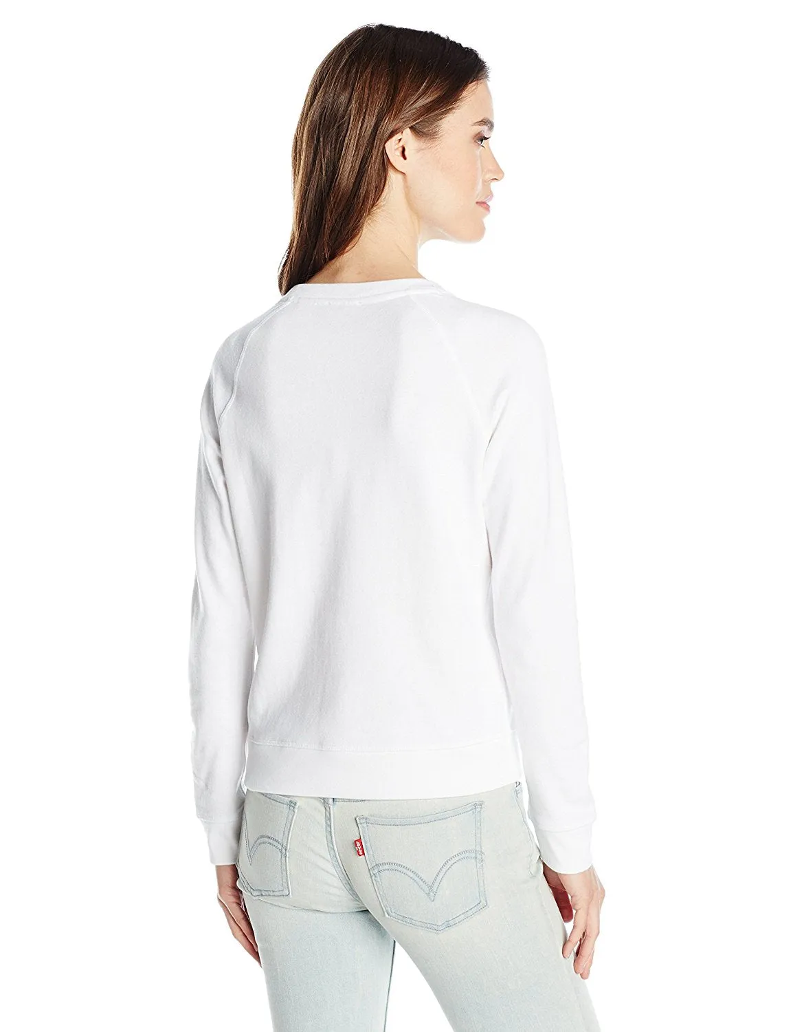Levi's Women's The Graphic Classic Crew Sweatshirt Batwing Marshmellow