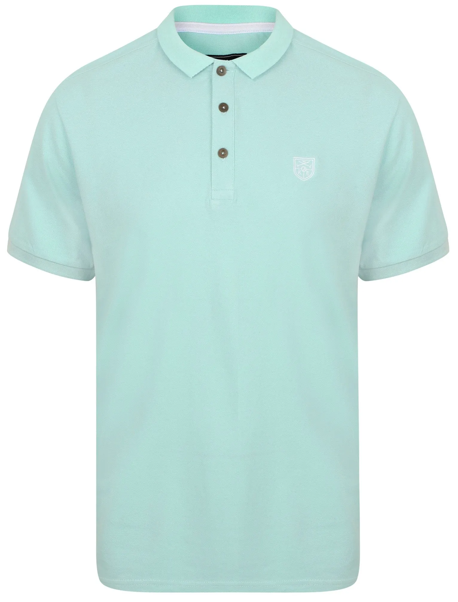 Lewisham Cotton Pique Polo Shirt In Pastel Turquoise - Kensington Eastside
