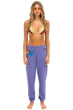 LOGO STITCH SWEATPANTS - LAVENDER