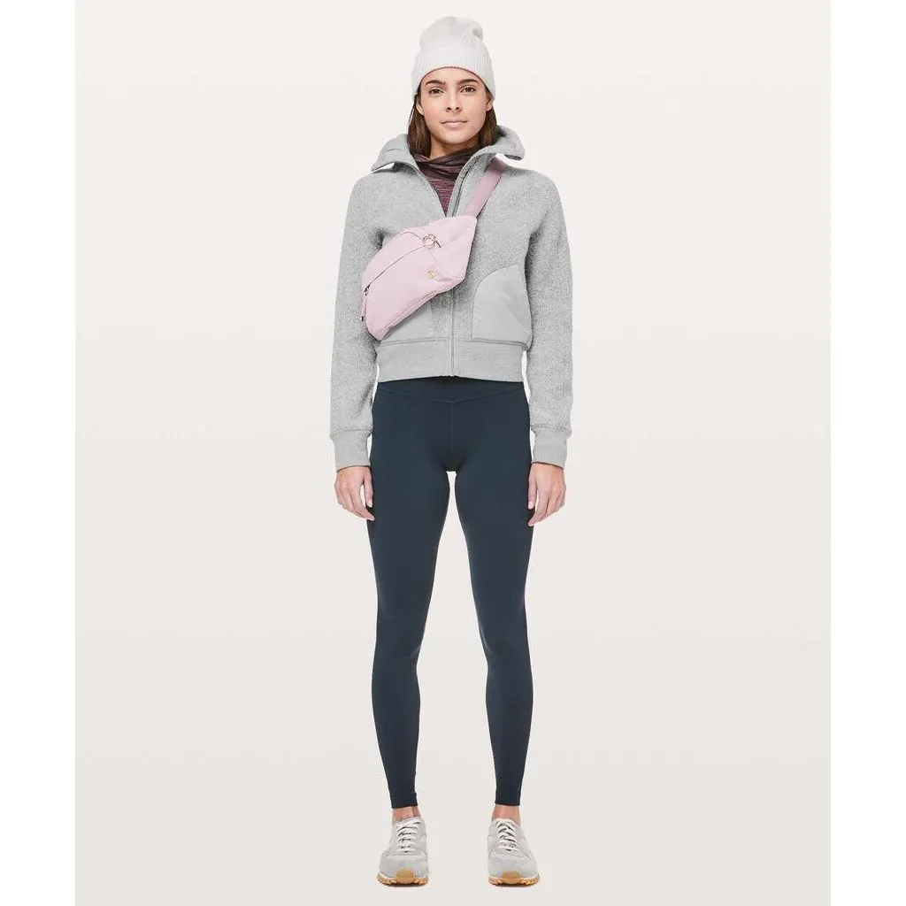 Lululemon So Sherpa Jacket in Heathered Silver Spoon / Heathered Core Light Grey - Size 4