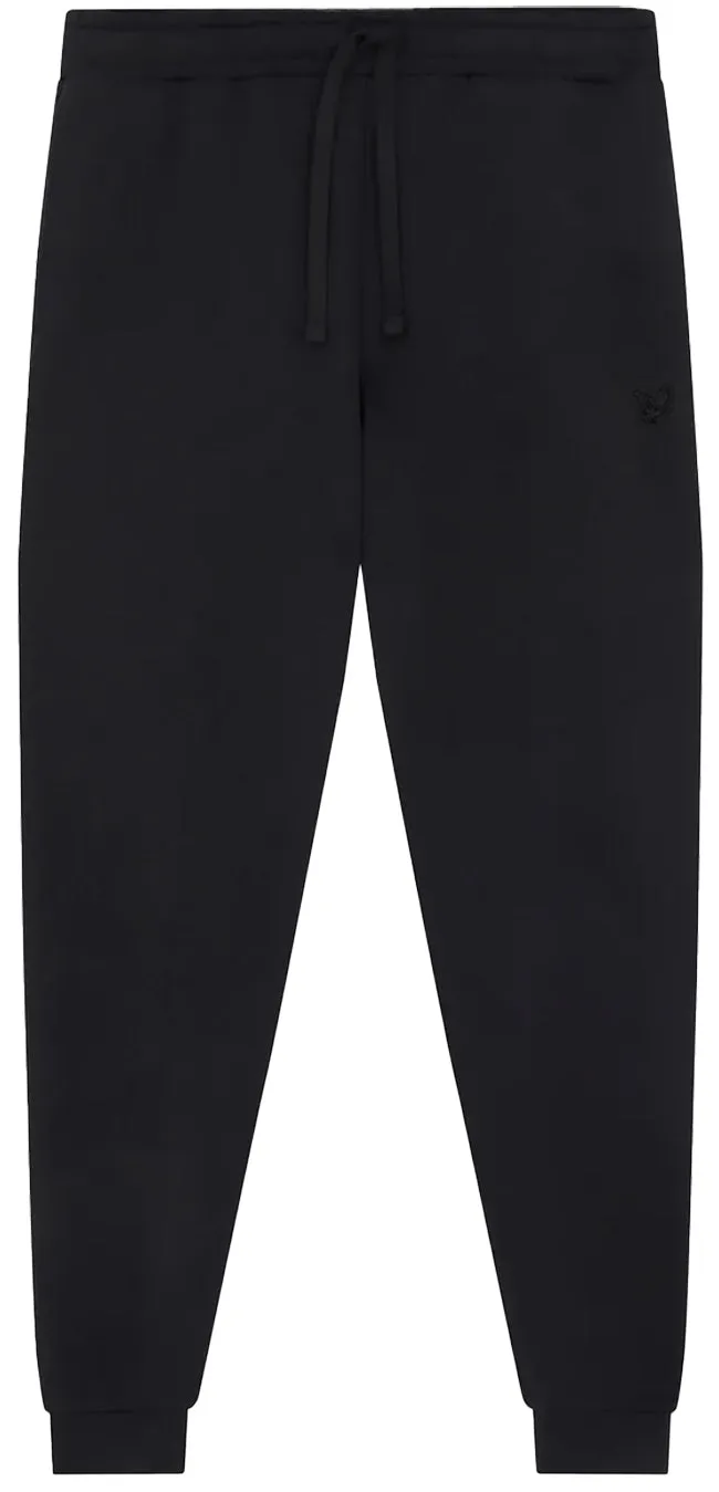 Lyle and Scott Mens Tonal Eagle Skinny Sweatpant Jet Black