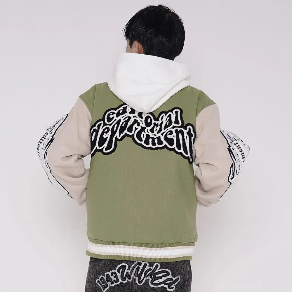 Men Letterman Bomber Jacket