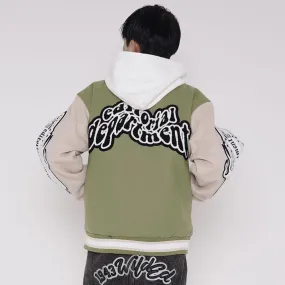 Men Letterman Bomber Jacket