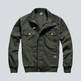 Military duty men's jean jacket