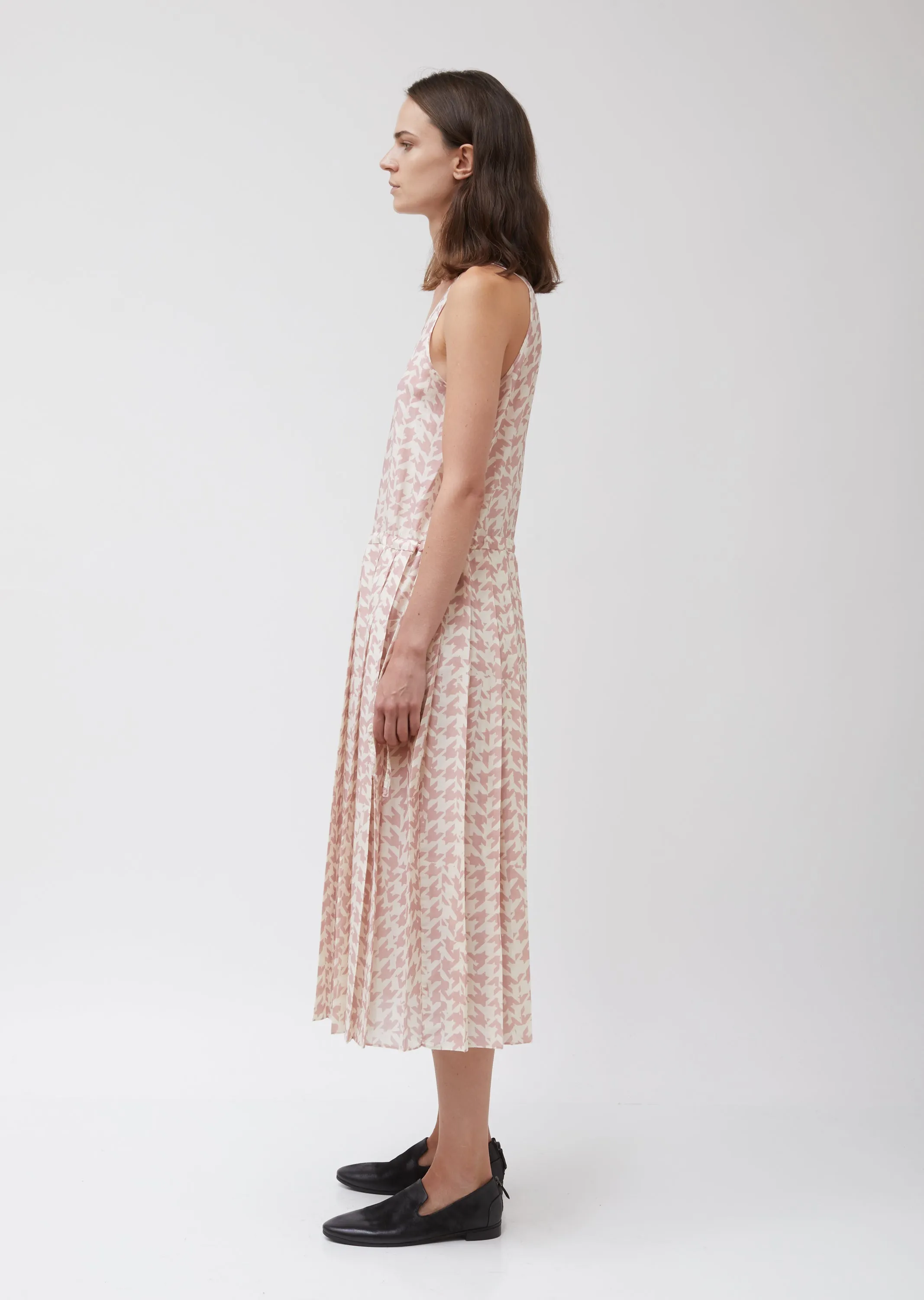 Muslin Tank Top Pleated Dress