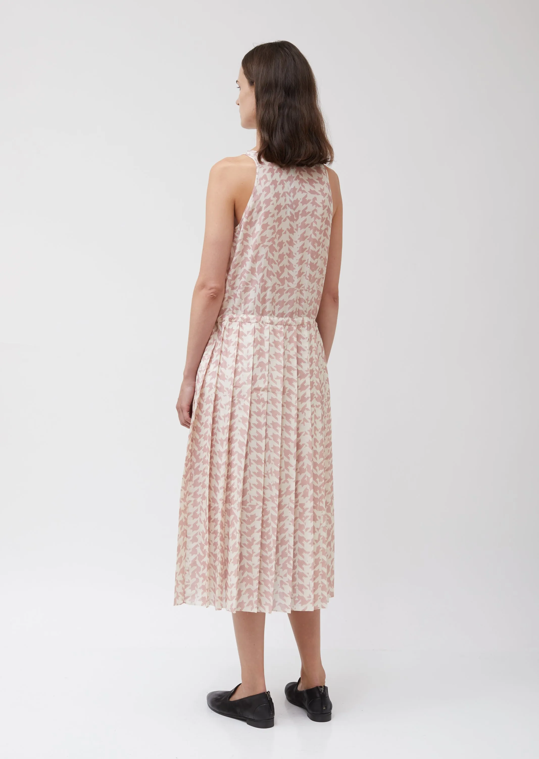 Muslin Tank Top Pleated Dress
