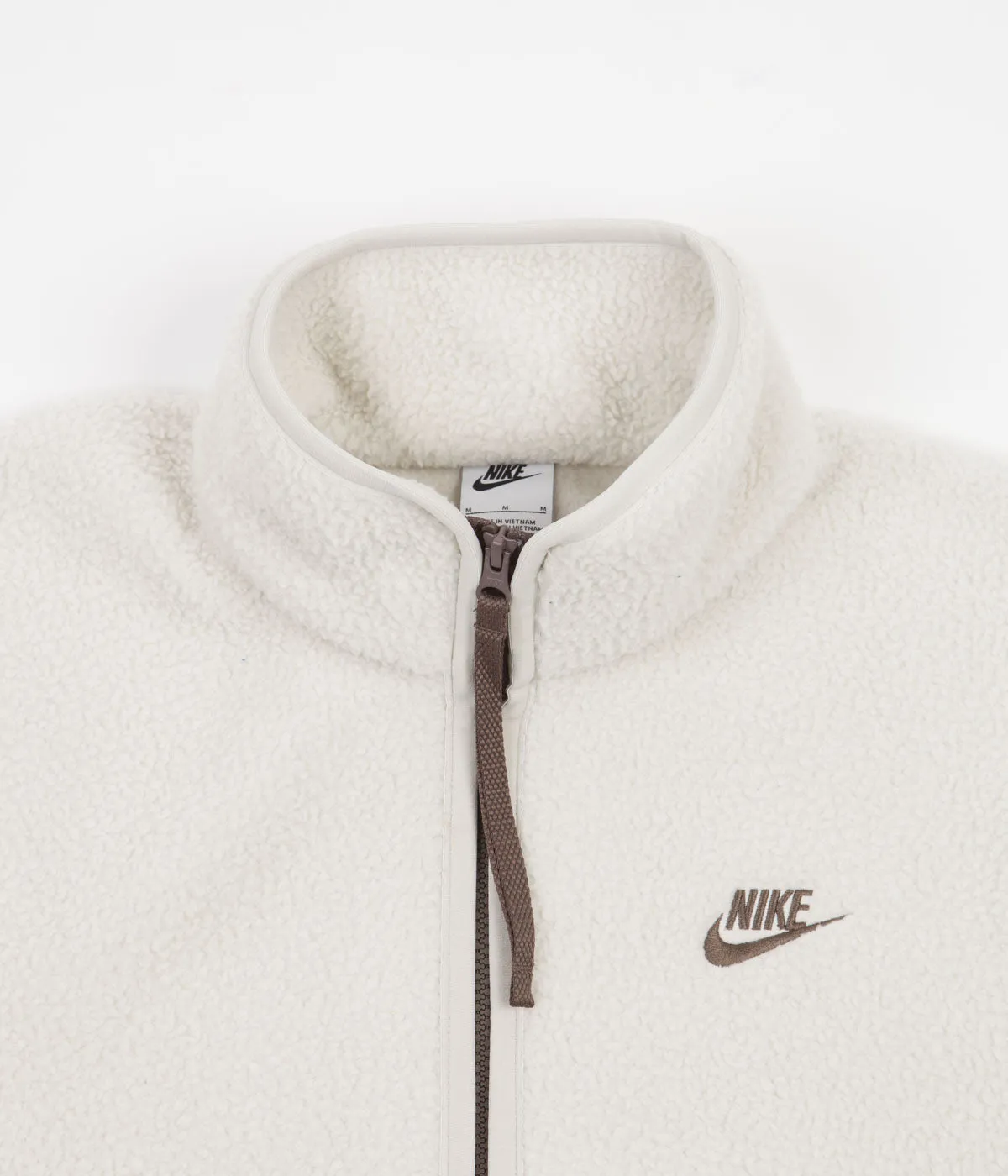 Nike Sherpa Full Zip Jacket - Light Bone / Moon Fossil / Ironstone
