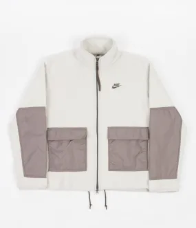 Nike Sherpa Full Zip Jacket - Light Bone / Moon Fossil / Ironstone