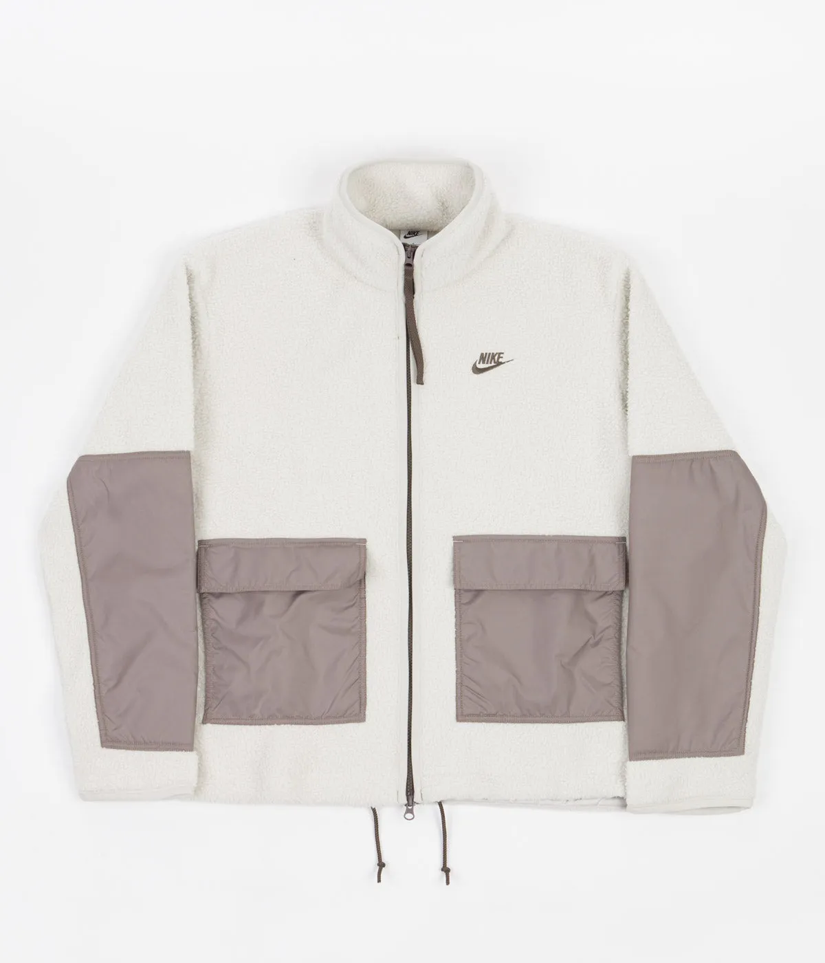 Nike Sherpa Full Zip Jacket - Light Bone / Moon Fossil / Ironstone
