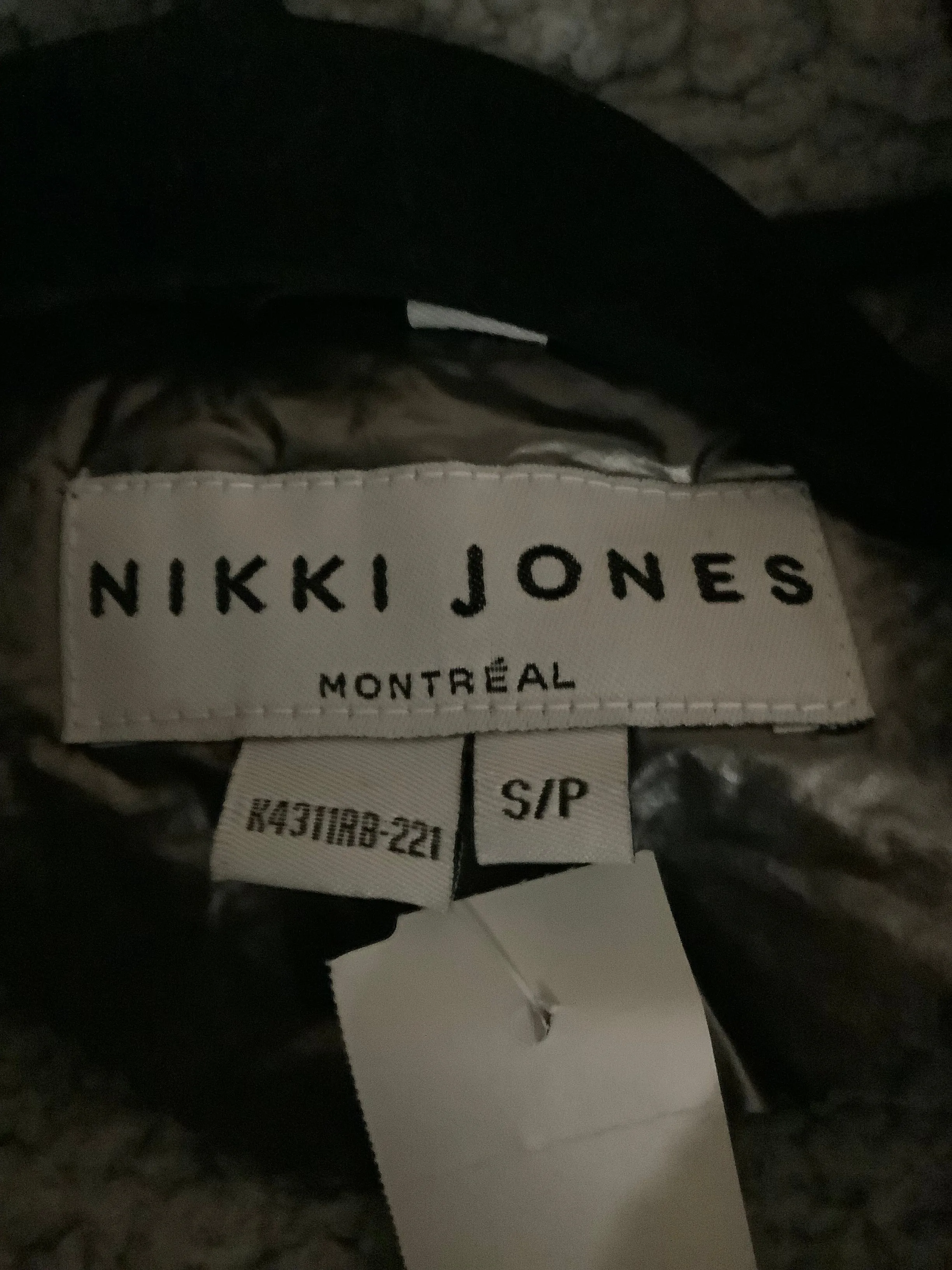 Nikki Jones Metallic Hooded Sherpa Jacket Size S/P