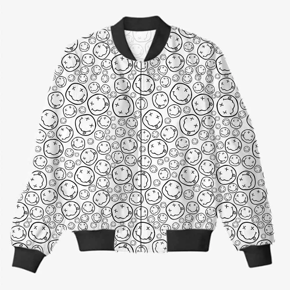 Nirvana AOP Bomber Jacket - Smiley
