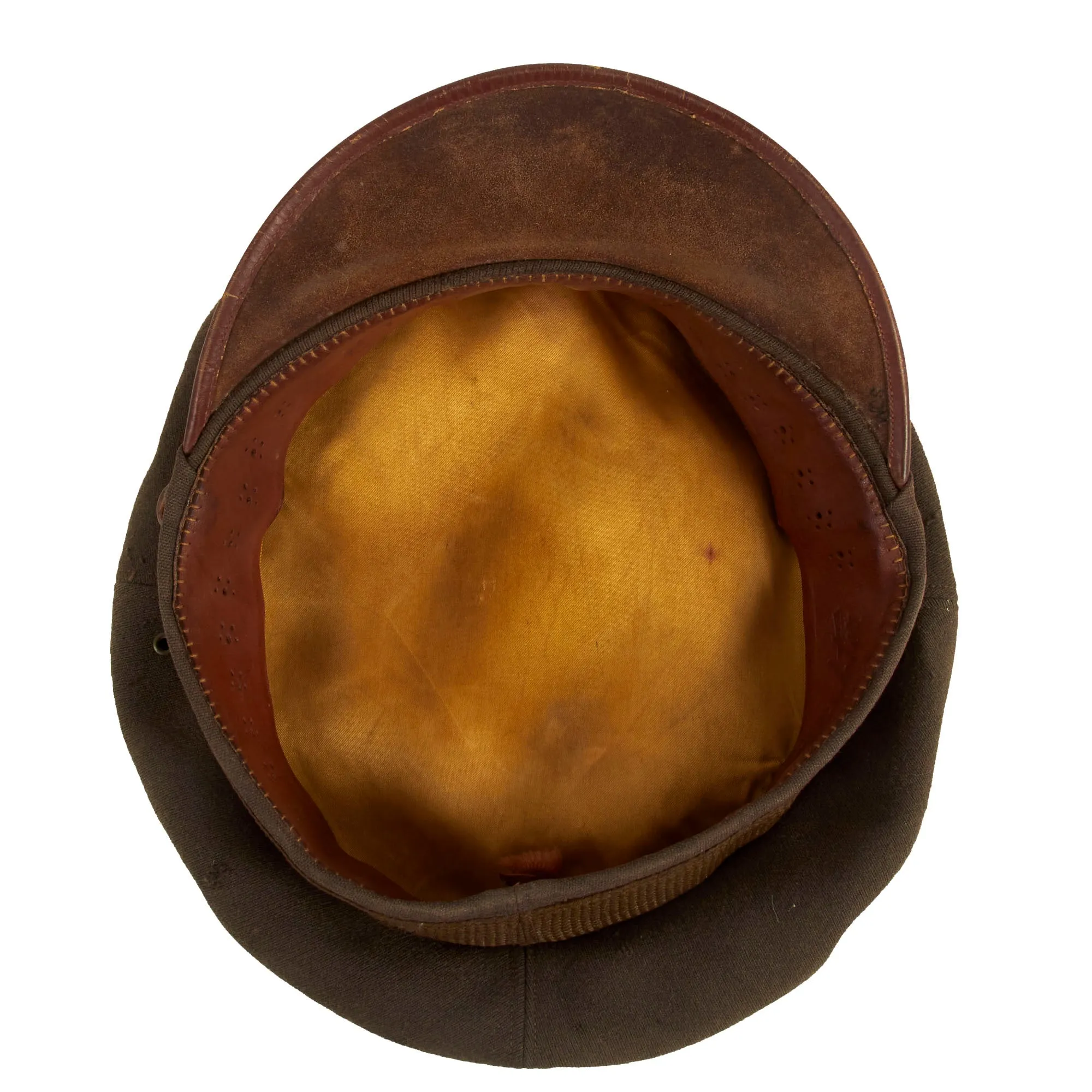 Original U.S. WWII Named USAAF Officer Winter Crush Visor Cap - FLIGHTER by BANCROFT