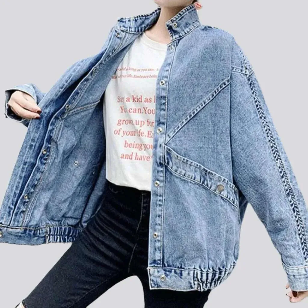 Patchwork y2k denim jacket
 for women