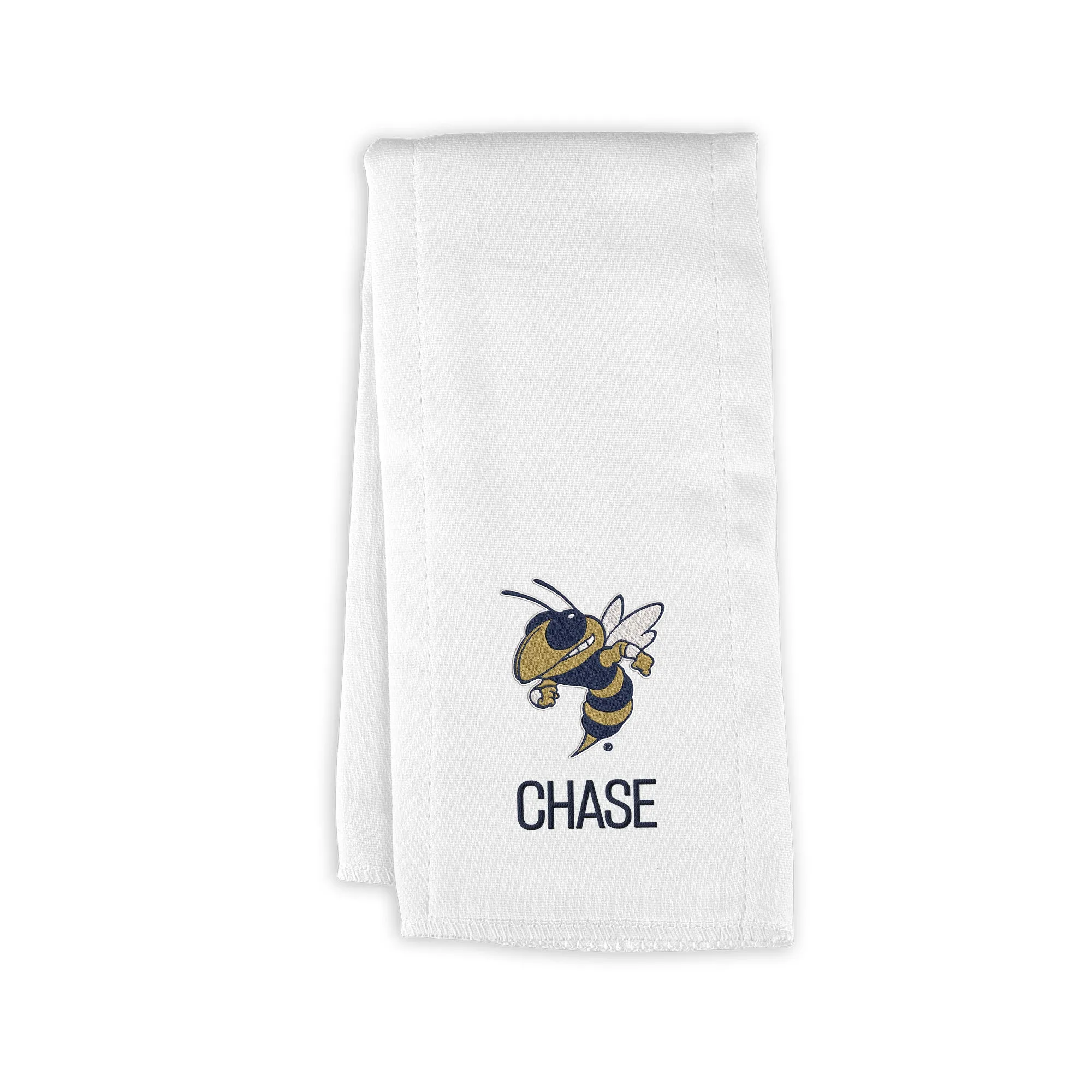Personalized Georgia Tech Yellow Jackets Buzz Burp Cloth
