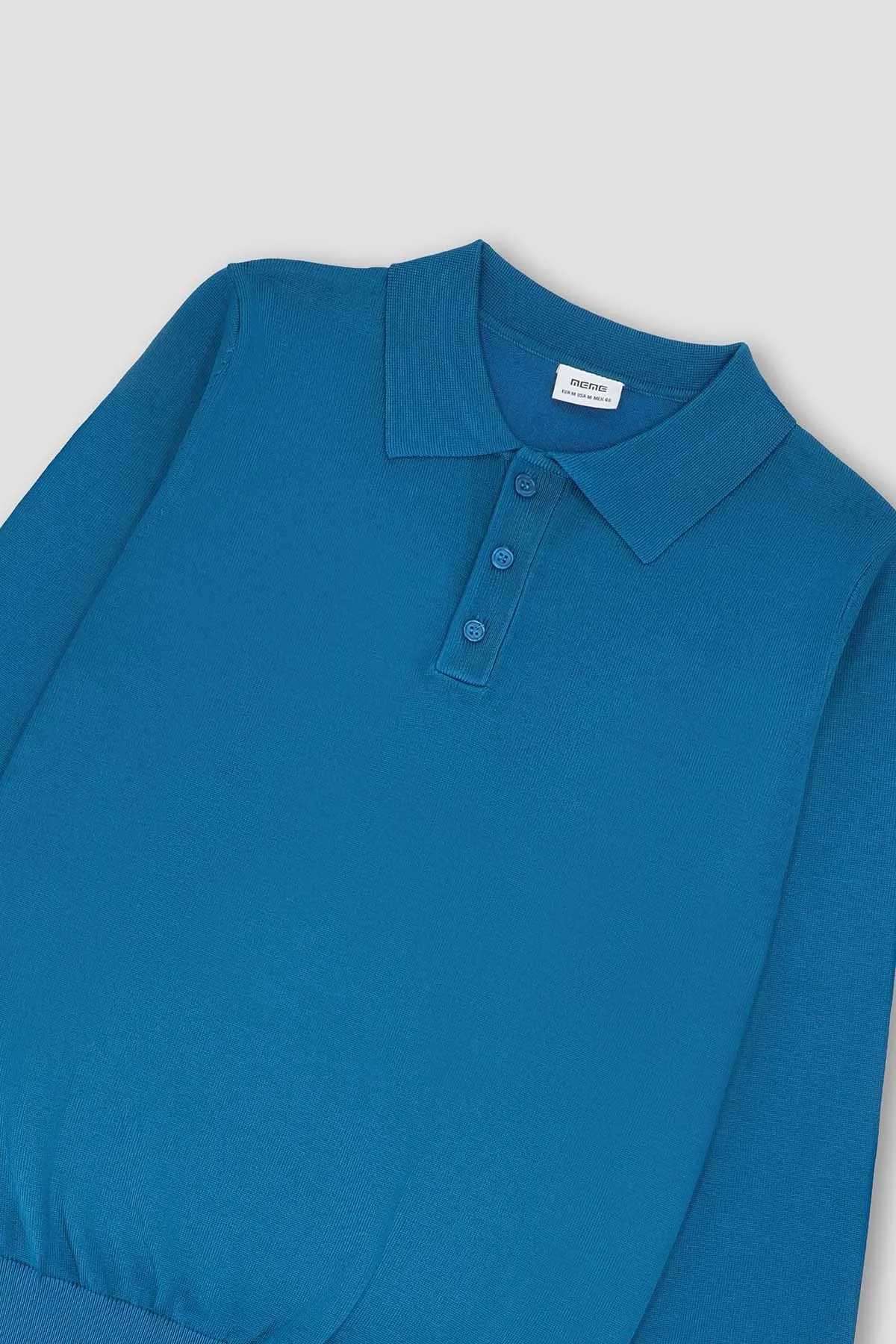 Polo Neck Sweater For Men - Deep Ocean