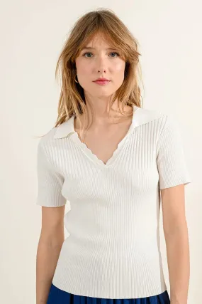 POLO SWEATER - ECRU