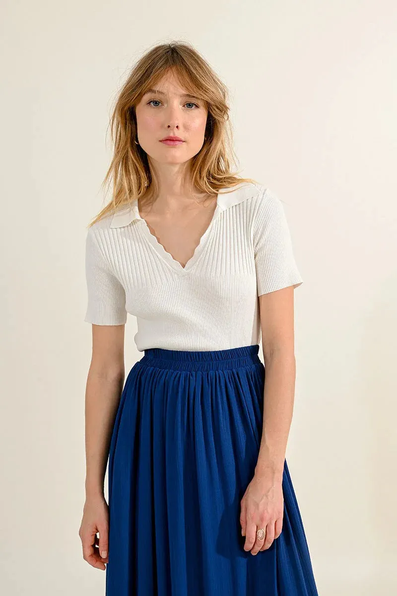 POLO SWEATER - ECRU