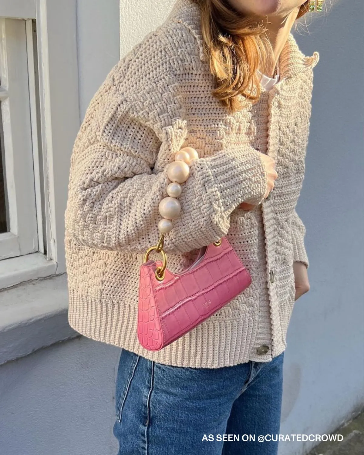 Prietema: Oat Milk Crochet Cotton Jacket