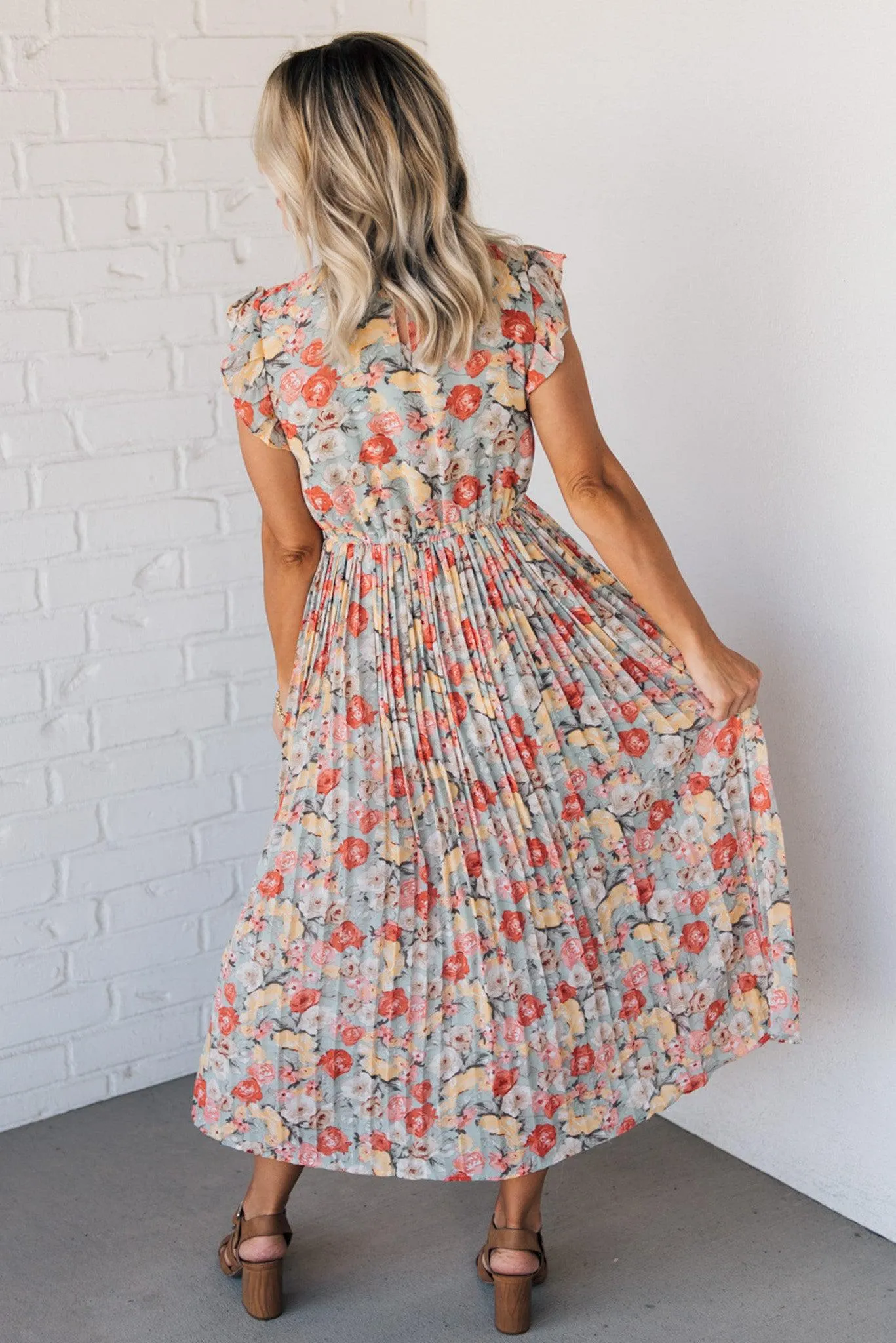 Primrose Pleated Midi Dress