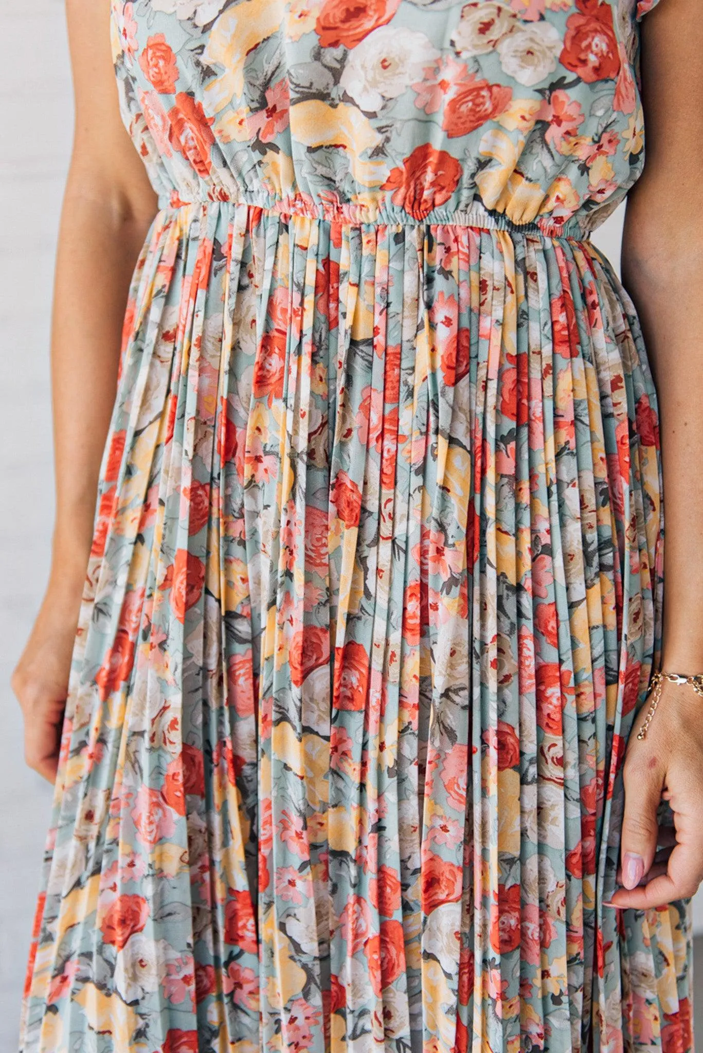 Primrose Pleated Midi Dress